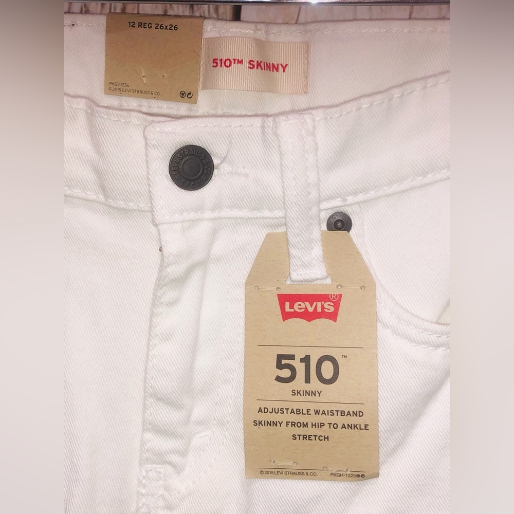 LEVIS 510 Skinny 12 Reg 26 X 26 Women Jeans Adjust Waist/Skinny Hip-AnkleStretch - Picture 6 of 9